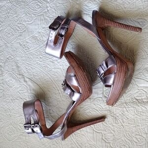 Casadei Silver High Heel Sandals 6